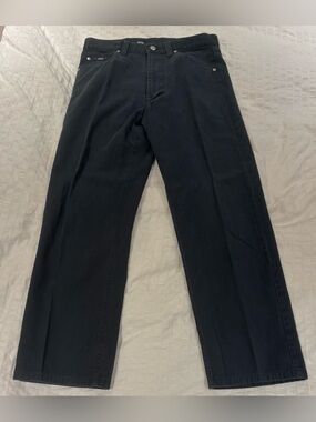 Vintage BOSS Hugo Boss Black Corduroy Pants Made in Italy Unisex W30 L28